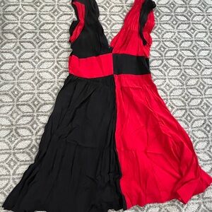 Trashy Diva Asymmetrical Red and Black Dress